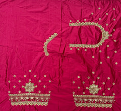 NR951TP -Tomato Pink Colour Computer Maggam Work Blouse