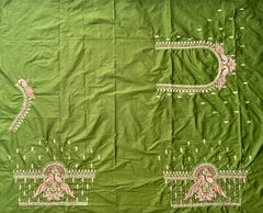 NR995MG -Mahendi Green Colour Computer Maggam Work Blouse
