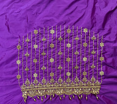 NR929PR- Purple Colour Computer Maggam Work Blouse