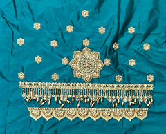NR951RG -Rama Green Colour Computer Maggam Work Blouse