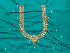 NR851SG - Sea Green Colour Computer Maggam Work Blouse