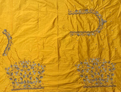 NR1298Y - Yellow Computer Maggam Work Blouse