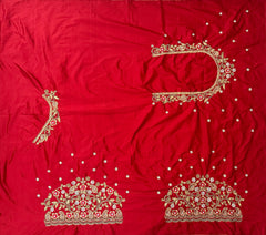 NR897R -Red Colour Computer Maggam Work Blouse