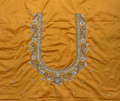 NR859Y - Yellow Colour Computer Maggam Work Blouse