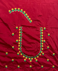 NR494R -Red Colour Computer Work Blouse