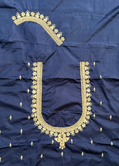 NR851NB - Navy Blue colour Computer Maggam Work Blouse