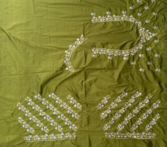 NR402MD -Mahendi Colour Computer Work Blouse