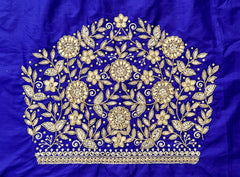 NR1249IB- Ink Blue Colour Computer Maggam Work Blouse
