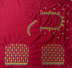 NR494R -Red Colour Computer Work Blouse