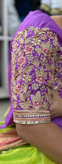 NR1320PR - Purple Colour Computer Maggam Work Blouse