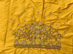 NR897Y -Yellow Colour Computer Maggam Work Blouse