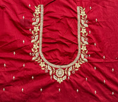 NR1249M- Maroon Colour Computer Maggam Work Blouse