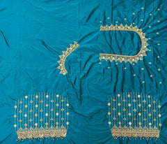 NR929RG- Rama Green Colour Computer Maggam Work Blouse