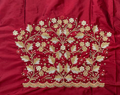 NR1298M - Maroon Colour Computer Maggam Work Blouse