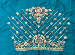 NR859RG -Rama Green Colour Computer Maggam Work Blouse