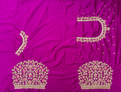 NR1320MP -Magenta Pink  Colour Computer Maggam Work Blouse