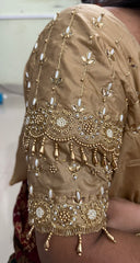 NR1149GD - Gold Colour Computer Maggam Work Blouse