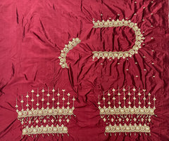 NR1149DM -Dark Maroon Colour Computer Maggam Work Blouse