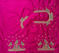 NR1059P-  Pink Colour Computer Maggam Work Blouse