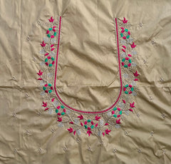 NR495GD- Gold Colour Computer Multi Work Blouse