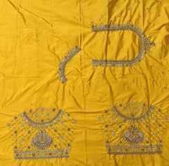 NR851Y -Yellow Colour Computer Maggam Work Blouse