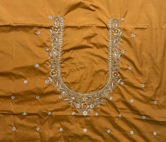 NR897MY -Mustard Yellow(Gandham) Colour Computer Maggam Work Blouse