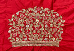NR1320R- Red Colour Computer Maggam Work Blouse