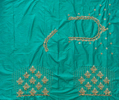 NR990SG- Sea Green Colour Computer Maggam Work Blouse