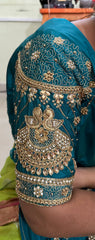 NR851RG -Rama Green Colour Computer Maggam Work Blouse