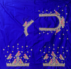 NR1059IB- Ink Blue Colour Computer Maggam Work Blouse
