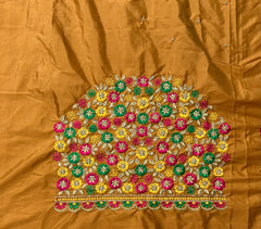 NR468MY -Mustard  Yellow Colour Computer Multi Work Blouse