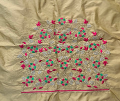 NR495GD- Gold Colour Computer Multi Work Blouse