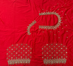 NR929MR- Mirchi Red Colour Computer Maggam Work Blouse
