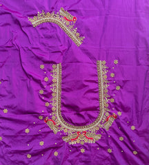 NR1059PR- Purple Colour Computer Maggam Work Blouse