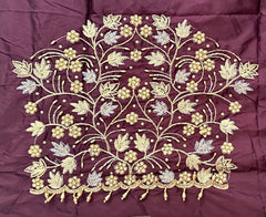 NR1299CF -Coffee Colour Computer Maggam Work Blouse