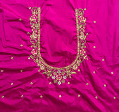 NR897P - Pink Colour Computer Maggam Work Blouse