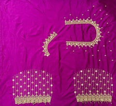 NR929MP- Magenta Pink Colour Computer Maggam Work Blouse