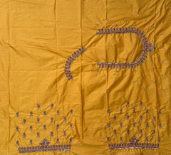NR889Y - Yellow  Colour Computer Maggam Work Blouse