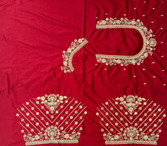 NR859M -Maroon Colour Computer Maggam Work Blouse