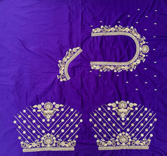 NR859V -Violet Colour Computer Maggam Work Blouse