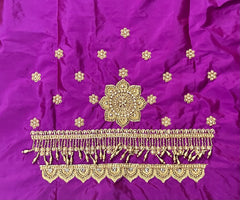 NR951MP -Mazenta Pink Colour Computer Maggam Work Blouse
