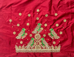 NR1059M- Maroon Colour Computer Maggam Work Blouse