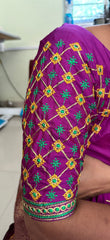 NR499MP- Magenta Pink Colour Computer Multi Work Blouse