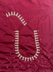 NR405M -Maroon Colour Computer Work Blouse