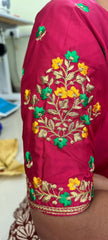 NR484TP -Tomato Pink Colour Computer Multi Work Blouse