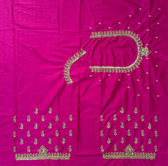 NR889P - Pink Colour Computer Maggam Work Blouse