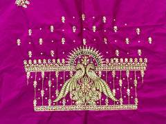 NR995MP -Mazenta Pink Colour Computer Maggam Work Blouse