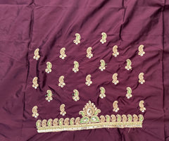 NR889CF - Coffee Colour Computer Maggam Work Blouse