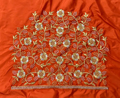 NR400OR -Orange Colour Computer Work Blouse