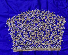 NR1300IB -Ink Blue Colour Computer Maggam Work Blouse